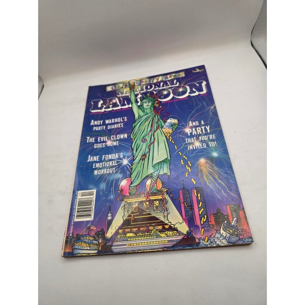 National Lampoon Magazine Dec 1989 #12 Andy Warhol Jane Fonda Humor Satire